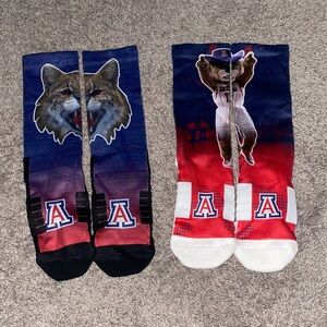 Arizona Jean Company Wildcat Athletic Socks - Navy, Red, and White
